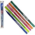 ELKOS BLUE Ballpoint Pens, 0.6mm Fine Point, Pack of 5, FunGL Ball Pens, Smooth Writing, Perfect School Office Home Pens, ZOFAX Black Ball Pen