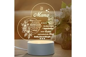 ‎JURATAR Juratar® Geburtstagsgeschenk für Mama LED Lampe Nachtlicht Personalisierte Mutter Geschenk, Geschenke für Mama Zum Geburtstag Muttertag oder Weihnachten