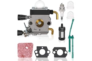 GTGOOG Kit de carburateur de Tondeuse à Gazon pour STIHL FS45C FS45L FS55 C FS55 T FC55 KM55R HL45 Comprend Un Ensemble Complet d'accessoires de carburateur