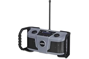 UEME Rugged DAB/DAB+ FM Jobsite Wireless Bluetooth Radio DB322 Gry/Blk