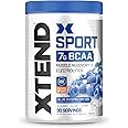 XTEND Original BCAA Powder Blue Raspberry Ice - ZERO CALORIE, ZERO CARB, ZERO SUGAR - Post Workout Muscle Recovery Drink with Amino Acids - 7g BCAAs for Men & Women - 30 Servings
