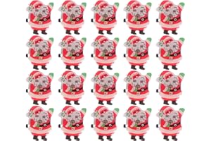 TOYANDONA 25pcs Christmas Badge Brooch Pin LED Light Up Santa Claus Flashing Brooch Xmas Glitter Brooch Kids Xmas Party Favors