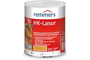 Remmers HK-Lasur eiche hell, 0,75 Liter, Holzlasur aussen, 3facher Holzschutz mit Imprägnierung + Grundierung + Lasur, Feuchtigkeit- und UV-Schutz
