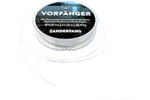 ‎ZANDERFANG Zanderfang - Fluorocarbon Vorfach Angel-Schnur für Zander, Barsch, Forelle, Hecht – Vorfach-Schnur Vorfänger – von 0,32mm bis 1mm - 50m