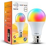 wipro B22D 12.5W Wi-Fi Smart LED Bulb with Music Sync for Amazon Alexa & Google Assistant (Pack of 1, Multicolor)