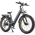 ENGWE E26 Electric Bike E-Bike for Adults with 26"x4.0" Fat Tire,250W E Mountain Bike 48V 16Ah Battery Range Up to 140KM, Speed-7 Dual Suspension All-Terrain Ebike MTB