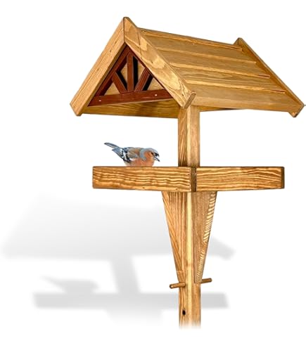HpLive Solar Vogelfutterhaus 97cm - Garten Deko Mit LED Beleuchtung
