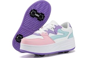 ANEFUN Rollschuhschuhe für Kinder Jungen Mädchen Sneakers mit abnehmbaren Rädern Sportschuh