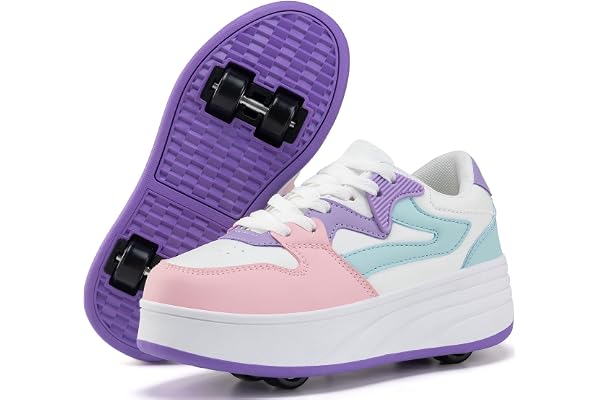 ANEFUN Rullskridskor för barn, pojkar, flickor, sneakers med avtagbara hjul, sportsko