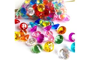 Zsail Acryl Diamant,Farbe Kristall Runde Diamant Kristalle Schatz Edelsteine, Chest Hunt Party, Vase Füller (gem 20mm)