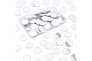 PH PANDAHALL PandaHall 200pcs 0.78 Zoll Mini Acryl Spiegelfliesen Flache Runde Selbstklebende Dekorative Mosaikfliesen Wandaufkleber Für Die Inneneinrichtung Handwerk Schmuckherstellung, Transparent