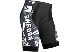 NOOYME Męskie spodnie rowerowe z wkładką 3D, szybkoschnące, elastyczne spodnie rowerowe z poliamidu i spandexu – lepsza elastyczność i przepuszczalność powietrza