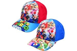 LKNBIF Gorra Niño, Sombreros, 2 PCS Gorra, Gorra de béisbol Ajustable para niños y niñas, Sombrero de ala Plana, Sombrero de Sol para niños
