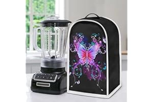 Poceacles Copertura colorata del robot da cucina del modello della farfalla anti impronte digitali antipolvere casa cucina antimacchia frullatore copertura antipolvere frullatore