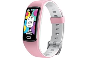 WEYBON Smart Watch Kids Fitness Tracker - 0.96" Full Touch Smartwatch for Boys Girls Activity Trackers with IP67 Waterproof Blood Pressure Heart Rate Sleep Monitor Step Sports Watches Compatible Android IOS