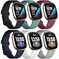 Charlam 6 Pezzi Cinturino Compatibile con Fitbit Versa 3/ Versa 4 Cinturino/Fitbit Sense/Sense 2 Cinturini, Cinturino di Rica