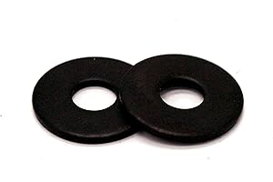 FIXITFLO 10 x Penny Washers Stainless Steel Black Galvanised Finish M3 M4 M5 M6 M8 M10 DIN9021 (M4 x 12mm x 0.8mm Thick)