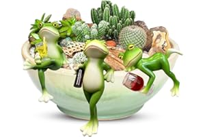 ARTGUTS Frog Decorative Garden Mini Pond Figures Outdoor, Funny Frog Figures for Mini Pond and Pond Decoration, Resin Garden Decoration for Garden Figures Balcony (3 Pieces Frog)