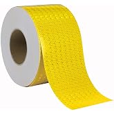 Badem10 5 Meters Reflective Phosphorescent Strip Tape Reflective Warning Tape 10 Cm Yellow