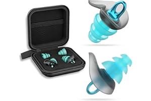 Hearprotek Ear Plugs for Swimming Adults, Silicone Waterproof Swimming Ear Plugs for Ear Protection, Custom-Fit Reusable Ear Plugs for Swimming, Bathing, Showering, Surfing, Kayaking(Green)