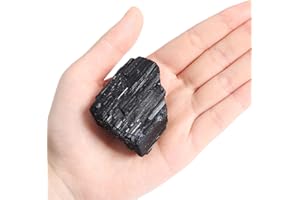 ORIENTREA 1 Pieza Piedra Turmalina Negra Naturales | 110-130 gramos | Turmalina Negra en Bruto | Minerales y Piedras Naturales Curativas, Piedras Decorativas y Energéticas