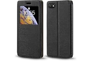 SHANTIME Xiaomi Redmi 6A Caso, Madera Grain Cuero Funda con Titular de la Tarjeta y Ventana, Tapa Magnética Flip Cover para Xiaomi Redmi 6A