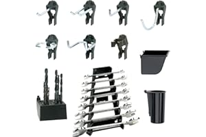 raaco Clip Mix 84 SuperClips per Pannello Porta Attrezzi da Parete, Set da 84 Ganci in Acciaio, Perfetto per Organizzare in Officina, Parete Attrezzata Officina e Accessori Garage