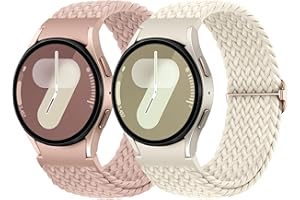 Netolo Pleciony pasek do zegarka Samsung Galaxy Watch 6 40 mm/ 44 mm / Galaxy Watch 7 / Galaxy Watch 4 5, nylonowy sportowy pasek do zegarka Watch 4/6 Classic / Watch 5 Pro 45 mm / FE 40 mm