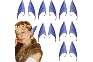 CLDURHGE 6 Paar Avantar Kostüm Elf Ears Cosplay Avantar Ohren 12cm Elfenohren Zubehör Halloween Partydekorationen Zubehör Karnevalskostüm -Lila