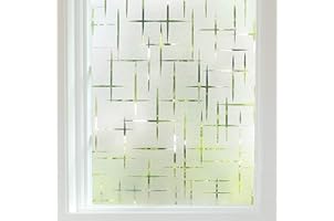 Pellicola Per Vetri Finnez - Trasparente Decorativa Privacy 44,5x200cm, Adesione Statica Senza Colla - Foto 5