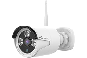 NIVIAN - Caméra WiFi Bullet 3Mpx Extérieur sans Fil | Vision Nocturne 20m | IP66 Résistante aux Intempéries | Compatible NV-KIT830W-4CAM, NV-KIT430W-4CAM | H265+ Économie d'Espace, Métal