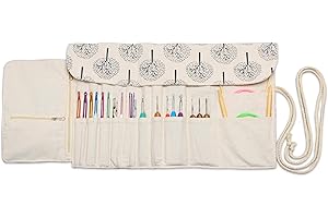 Teamoy - Rollo de almacenamiento para agujas de ganchillo y accesorios – Estuche organizador para kit de punto, ligero y fácil de llevar para viajar (no incluye accesorios), 11 pulgadas, árbol