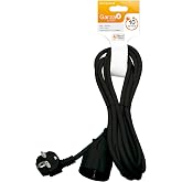 Garza - 10 m black household power extension cable with grounding up to 16 Amps (3680W)