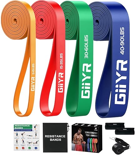 KYLIN SPORT Resistance Band Set Of 3 - Pull Up Assist Bands For Yoga, Crossfit, Home Workouts