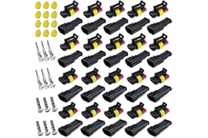 Nachlesy 20 Kit Car Waterproof Electrical Wire Connector Terminals,2 3 pin Terminals Plug for Car, Truck, Boat,Motorcycle Scooter