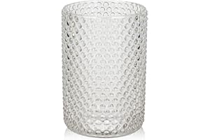 Hollyone 14cm Clear Glass Vase for Flowers, Modern Glass Vase for Home Decor Decorative Flower Vase for Wedding, Mantel, Party, Table, Centerpiece, Shelf, Living Room, Bedroom, Kitchen Decorations