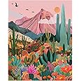 Landscape Paint by Numbers for Adults, Painting by Numbers for Adults, Cactus Paint by Numbers Kits for Gifts and Home Wall Decor 12x16 Inch