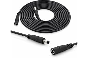 InLine – DC förlängningskabel, universal nätdel förlängningskabel för LED-remsor, övervakningskameror, skrivare, routrar, switchar och mycket mer, DC-kontakt/uttag 5,5 x 2,1 mm, svart, 3 m