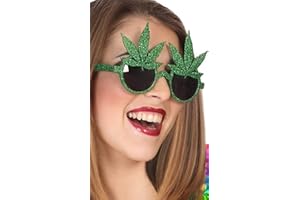 Atosa 48867 Occhiali con Foglie di Marijuana