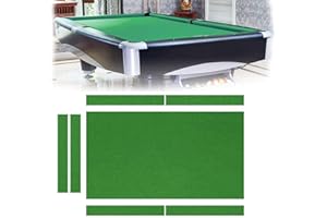 HYQNG Nappe de billard professionnelle en feutre pour table de billard, convient aux tables standard de 7 pieds/8 pieds/9 pieds, nappe de jeu de sport avec 6 enveloppes latérales, nappe de jeu 7FT green