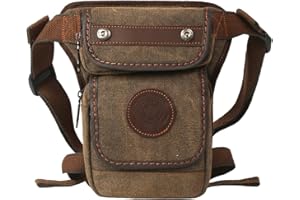 Eshow Męska płócienna torba na nogę wielofunkcyjna modna nylonowa torba na pasek na nogę do wspinaczki górskiej i na zewnątrz podróż wygodna pasek na nogi torba talia nerka czarna