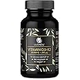 Luondu Vitamin D3 20.000 I.E + Vitamin K2 MK7 200 mcg Depot (180 Kapseln Vegan) Vitamin D3 K2 Kapseln hochdosiert I Ohne Zusä