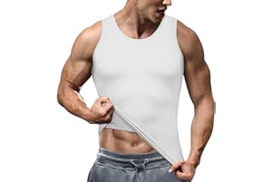 Junlan Homme Débardeur Ventre Plat Minceur Gilet Amincissant Invisible Compression Forte Posture sous-vêtements