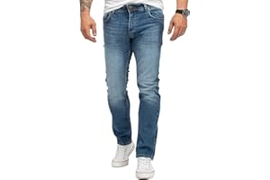 Lorenzo Loren W29-W44 L30-L38 Jean pour Homme Aspect usé Coupe Droite