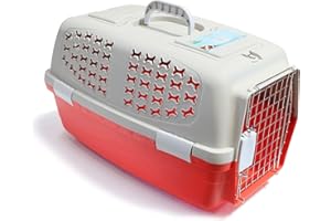 BPS BUENA PET SHOP BPS (R) Transportín Rígido para Perro o Gato, Animales Domésticos, Tamaño: 60 x 39 x 35 cm. (Rosa)