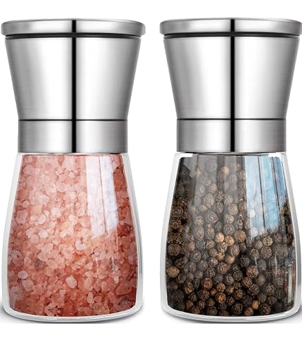 Salz- & Pfeffermühle 2er-Set, Edelstahl/Glas