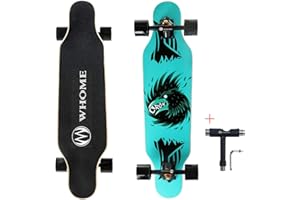 WHOME Pro Longboards - 31 Pulgadas pequeño Longboard Crucero Skateboards para Adultos/Niñas/Niños Pro/Principiante con T-Tool
