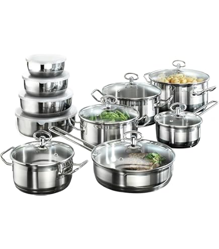 Generico - 23 Piece AMC Non-Stick Induction Stainless Steel
