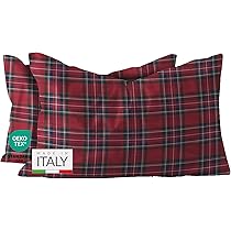 Federe Cuscino 50x80cm Cotone 100% - Coppia Di 2 Federe Morbide Con Patella