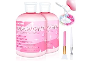 NIUB 500ML Diamond Painting Sealer Kit - 5D Diamond Art Paint Glue, Puzzle Glue - Dustproof, Waterproof - Non-Toxic, Quick Drying - Easy to Use Diamond Painting Glue Sealer（17 fl.oz）